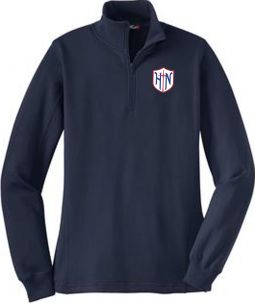 Ladies 1/4-Zip Sweatshirt, Navy